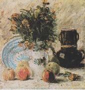 Vincent Van Gogh Vase with Flowers, Coffeepot and Fruit USA oil painting artist
